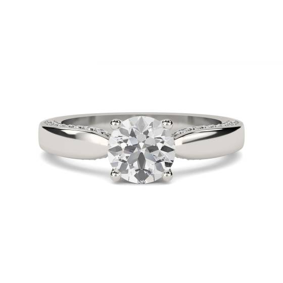 1,20 ct I1/E Runder Naturdiamant Schulterfassung Ring