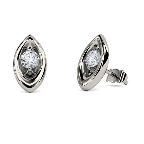 Ohrringe mit rundem Diamanten