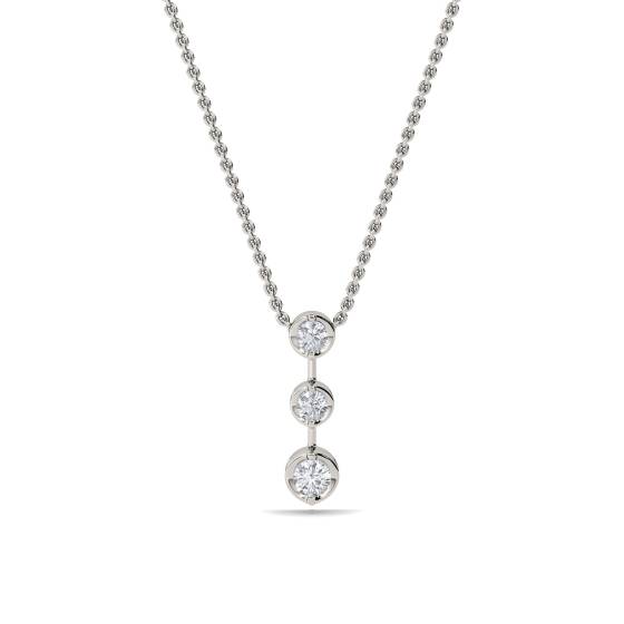 Eleganter Anhänger mit drei runden Diamanten