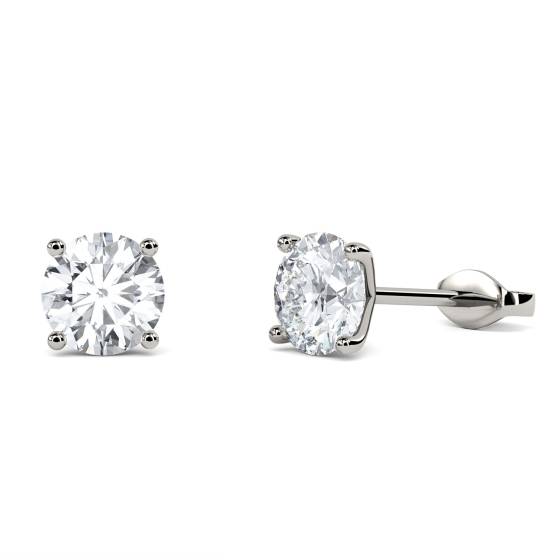 Elegante Ohrringe mit runden Diamanten