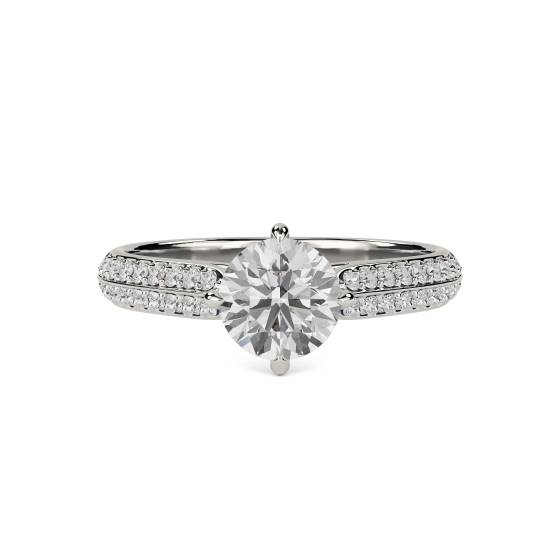 0,56 ct VS/F Naturdiamant-Schulterring