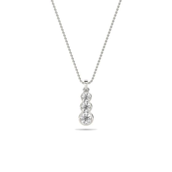 Eleganter Anhänger mit drei runden Diamanten