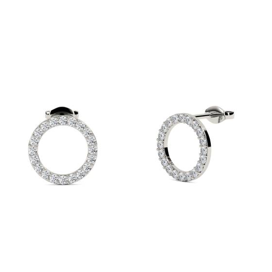 Ohrringe „Circle of Love“ mit rundem Diamanten