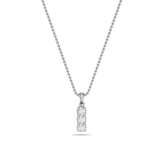 Eleganter Anhänger mit drei runden Diamanten