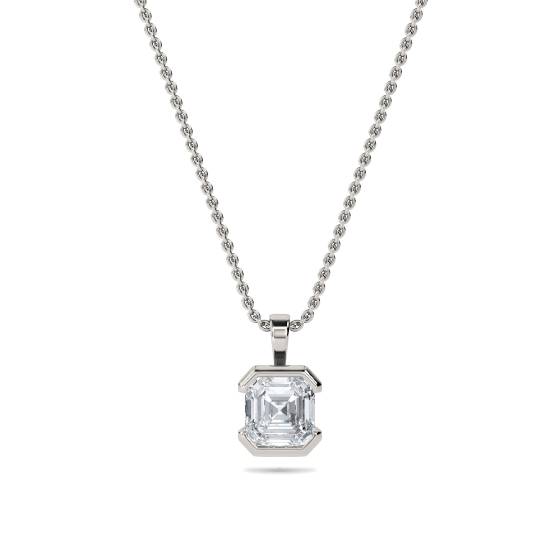 Asscher-Diamant-Solitär-Anhänger
