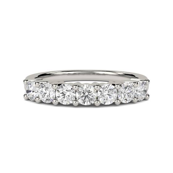0,67 ct VVS/F-G 7-Stein-Naturdiamantring