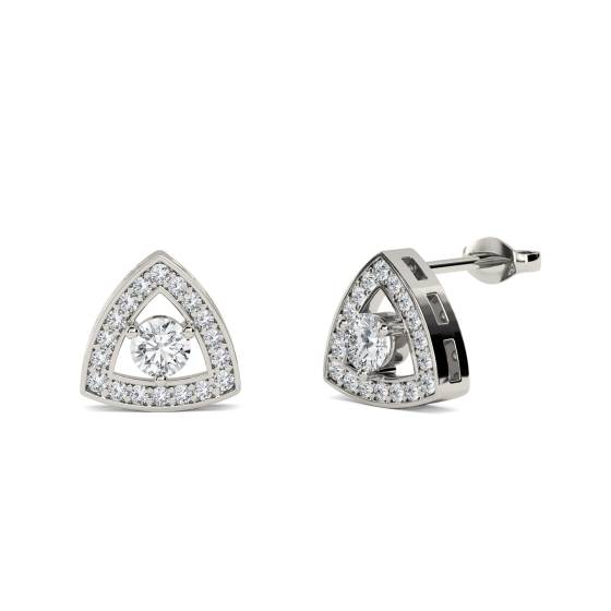 Ohrringe mit rundem Diamantcluster