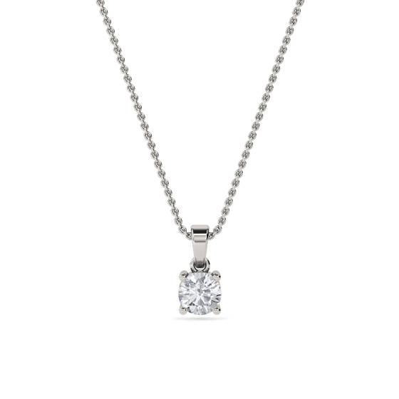 Traditioneller runder Diamant-Solitär-Anhänger