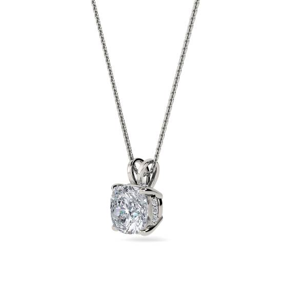 Kissenförmiger Diamant-Halo-Anhänger