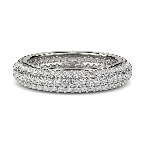 1,00 ct SI/F-G Runder Vollnarben-Diamant-Ewigkeitsring