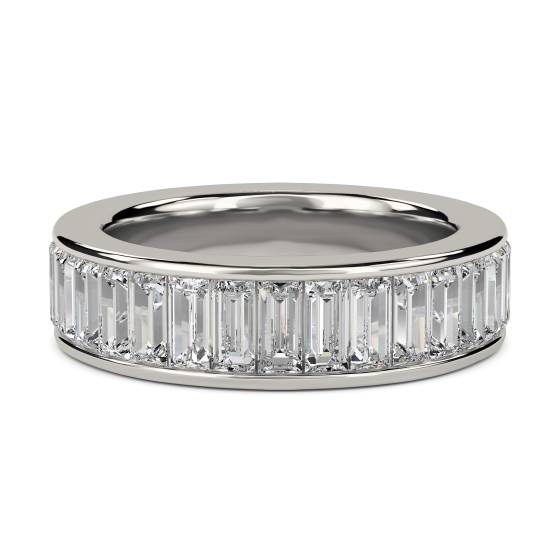 Eleganter Baguette-Naturdiamantring mit 1,50 ct VS/F-G, gefertigt aus Diamanten, für ewige Treue.