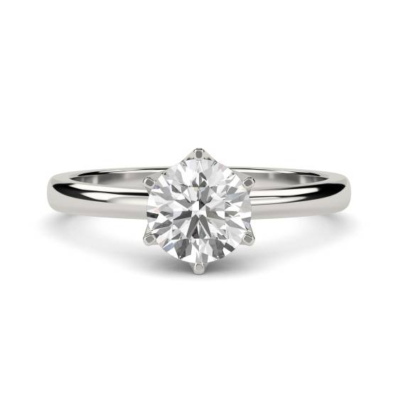Verlobungsring mit rundem Diamanten