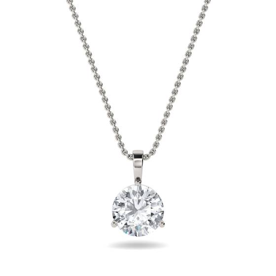 Eleganter Soitaire-Anhänger mit rundem Diamanten