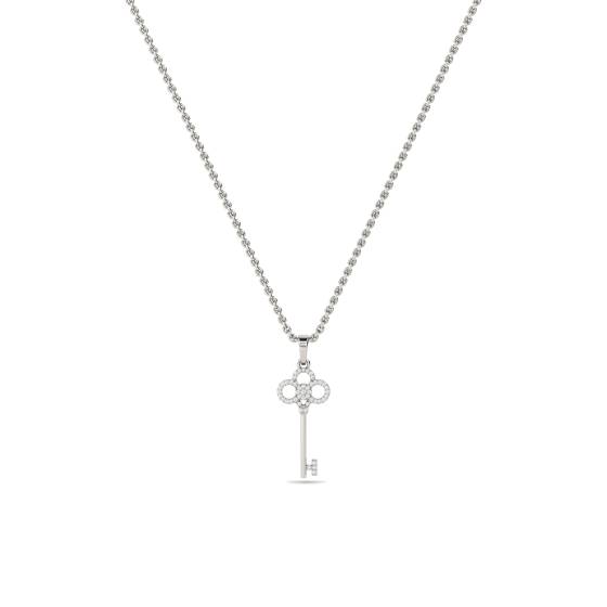 Schlüsselanhänger mit Pavé-Fassung und Diamanten