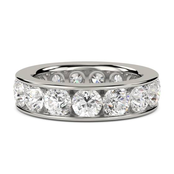 Kanalgefasster 5,5 mm runder Eternity-Diamantring