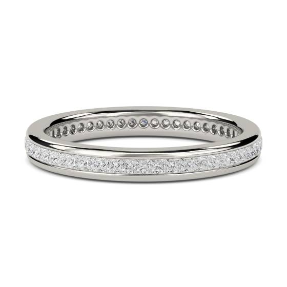 0,50 ct VS/E-F Prinzessschliff-Naturdiamant-Ewigkeitsring