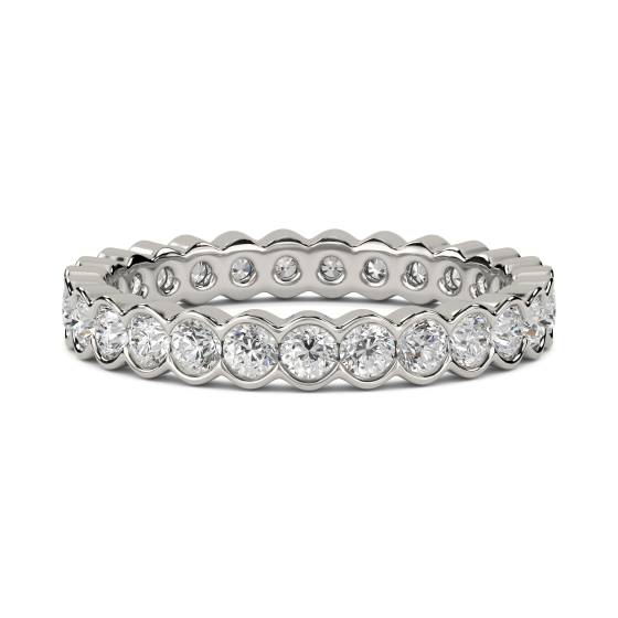 Eleganter, runder Diamantring mit 1,00 ct und Lünettenfassung – ein echter Ewigkeitsring