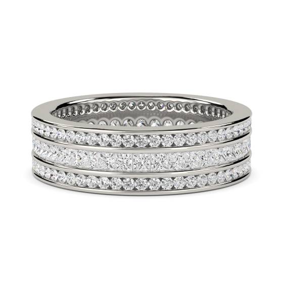 3 Row Diamond Full Eternity and Dress Ring