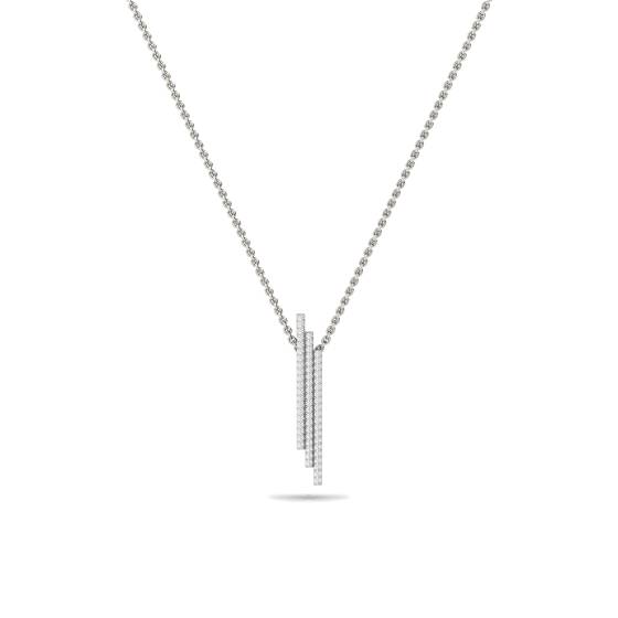Eleganter Anhänger mit rundem Diamantcluster