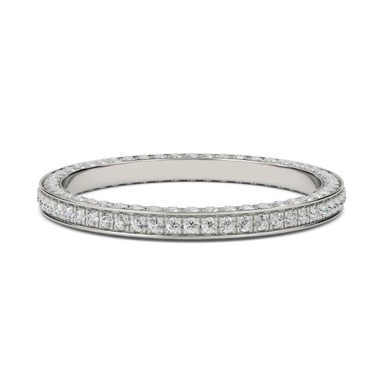 3 Sided Round Diamond Full Eternity Ring
