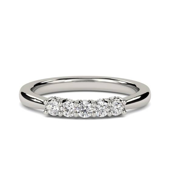 0,25 ct VS/E-F Runder Naturdiamant-Ewigkeitsring