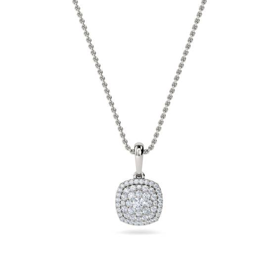 Anhänger mit rundem Diamantcluster