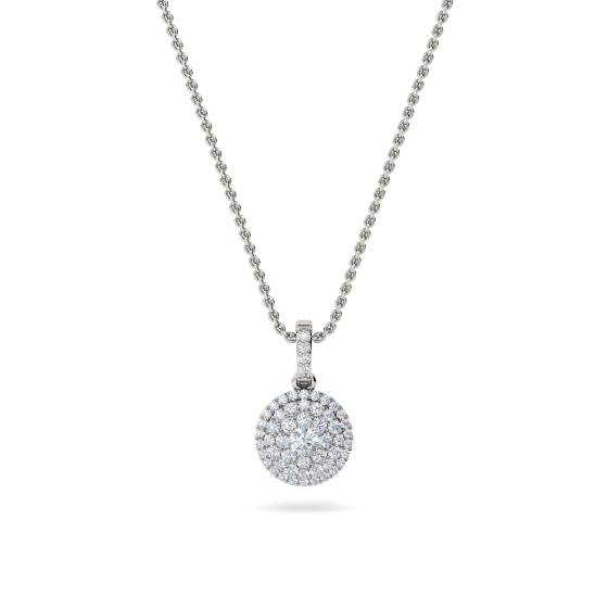 Anhänger mit rundem Diamantcluster
