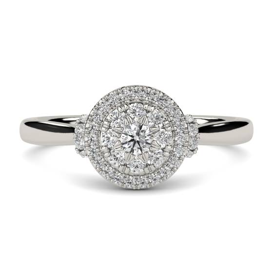 Runder Diamantcluster-Ring