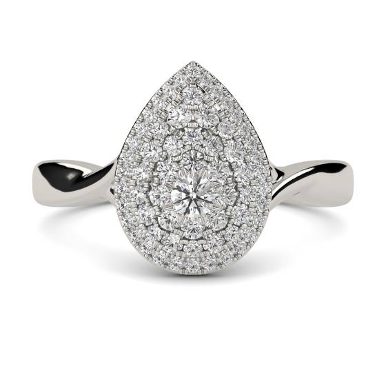 Runder Diamantcluster-Ring