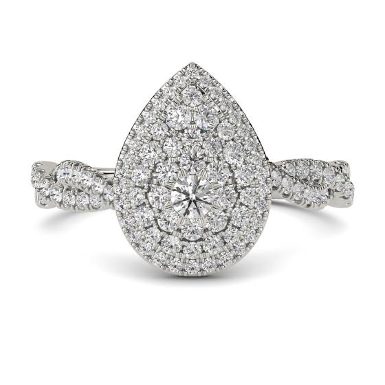 Runder Diamantcluster-Ring