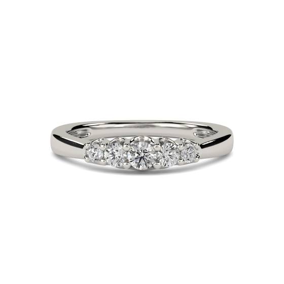 0,25 ct VS/E-F Runder Naturdiamant-Ewigkeitsring