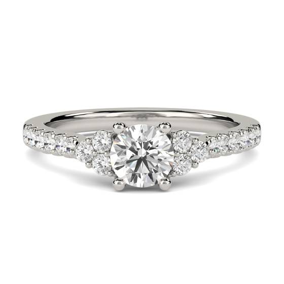 0,80 ct SI/H Runder Diamantclusterring