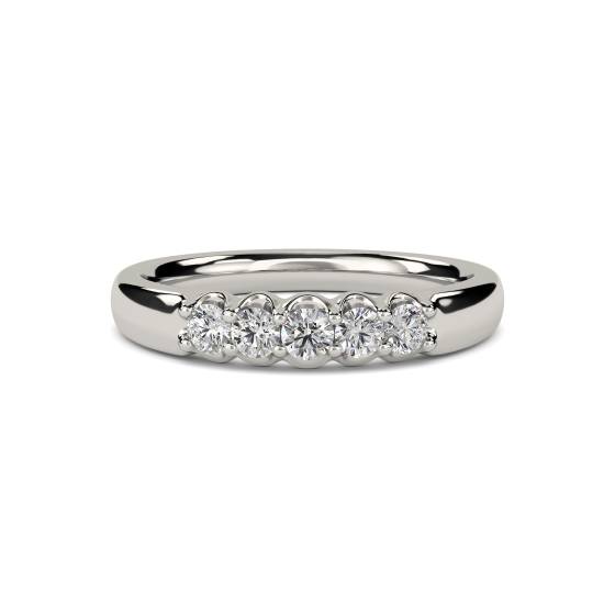 0,25 ct VS/E-F Runder Naturdiamant-Ewigkeitsring