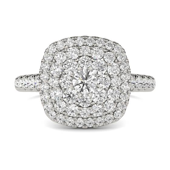 Runder Diamantcluster-Ring