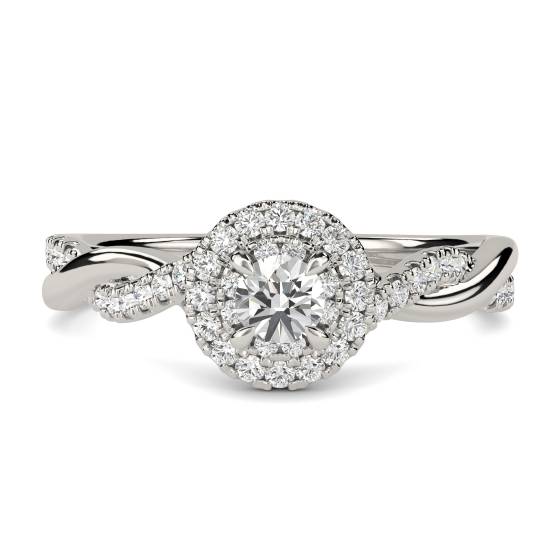 Runder Diamantcluster-Ring
