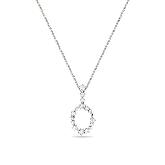 Sprudelnder ovaler Anhänger mit Kette