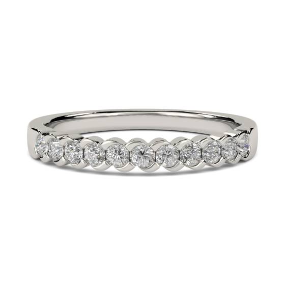 Eleganter 2-mm-Ring mit rundem Diamanten für Ewigkeit