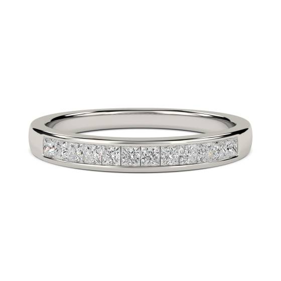 0,28 ct VS/E-F Prinzess-Naturdiamant-Ewigkeitsring