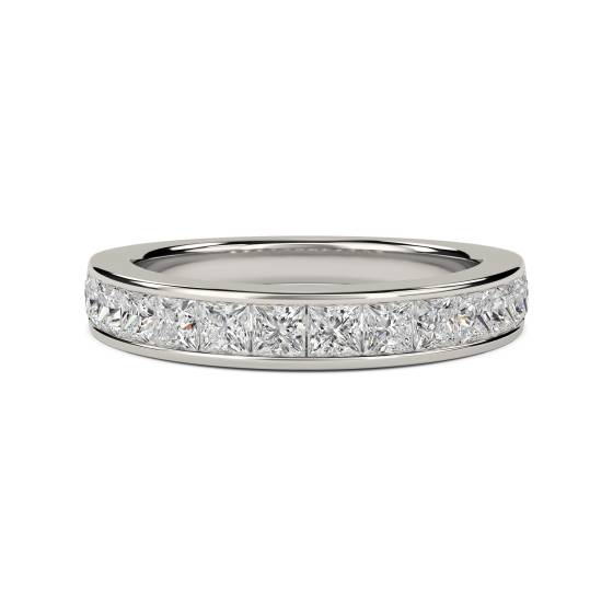 1,00 ct VS/E-F Prinzessschliff-Naturdiamant-Ewigkeitsring