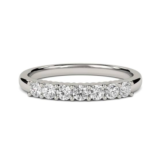 Halb-Ewigkeitsring mit 0,33 ct VS/F-G 7-Stein-Runddiamanten (Naturdiamant)