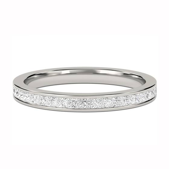 0,35 ct VS/F-G Prinzessschliff Diamant-Ehering