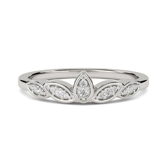 0,10 ct VS/F-G Runder Diamantförmiger Zierring