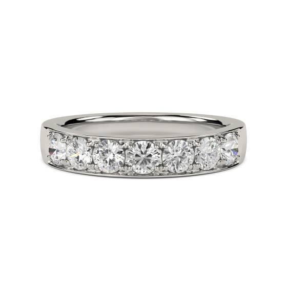 0,75 ct VS/E-F Runder Naturdiamant-Ewigkeitsring