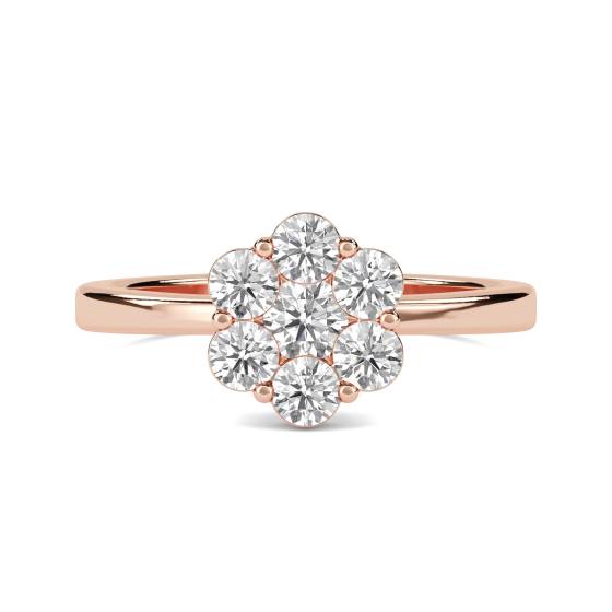 Elegant Round Diamond Cluster Ring