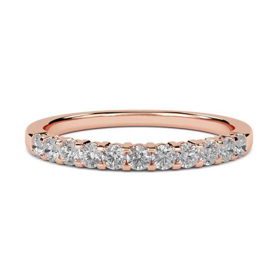 Round Diamond Half Eternity Ring