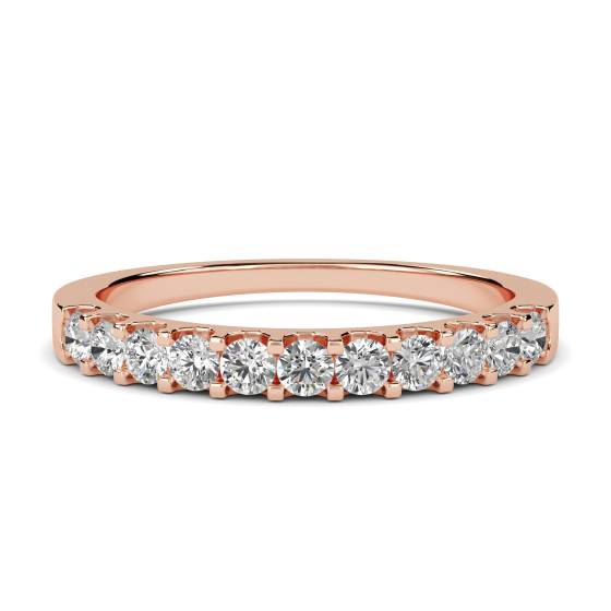 Round Diamond Half Eternity Ring