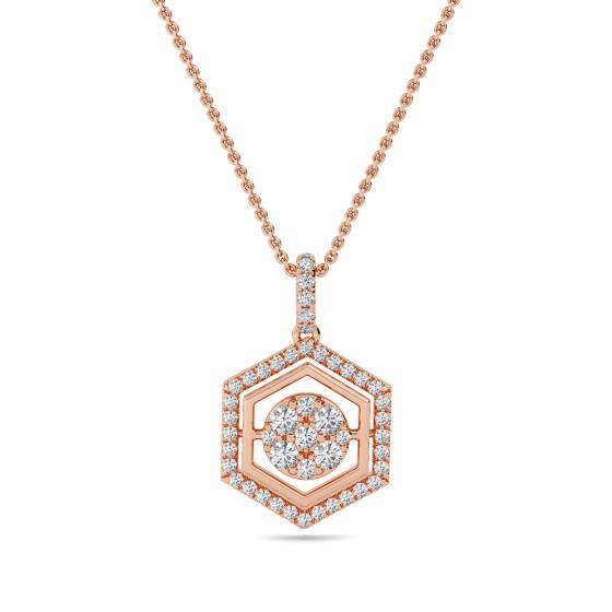 Movable Round Diamond Designer Pendant
