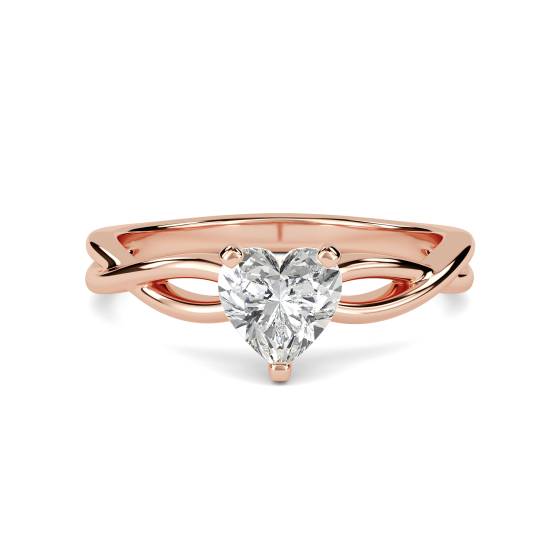 Verlobungsring mit Infinity Love Swirl Heart Diamant