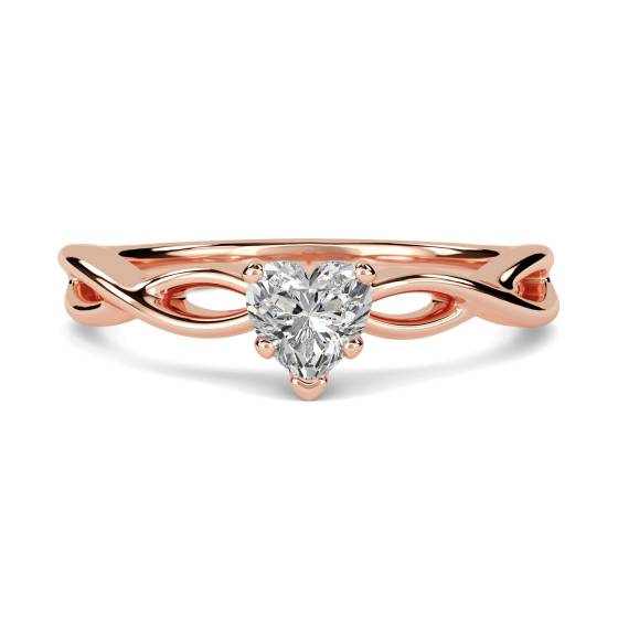 Verlobungsring mit Infinity Love Swirl Heart Diamant