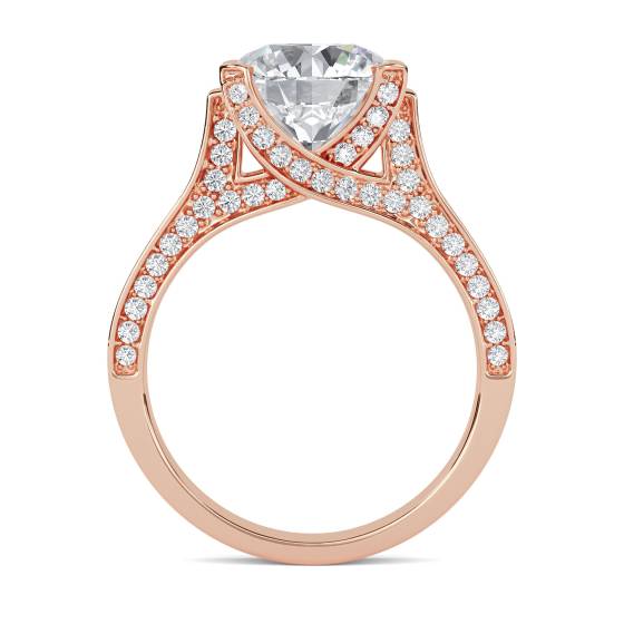 Moderner Vintage-Ring mit rundem Diamanten